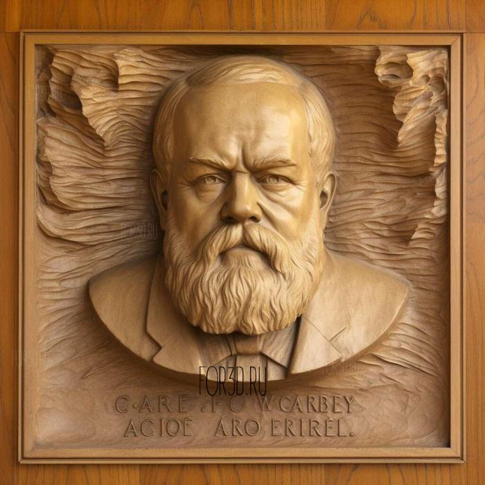 Andrew Carnegie 3 stl model for CNC